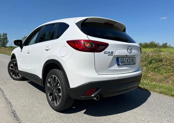 Mazda CX-5 cena 53999 przebieg: 155000, rok produkcji 2015 z Biała małe 742